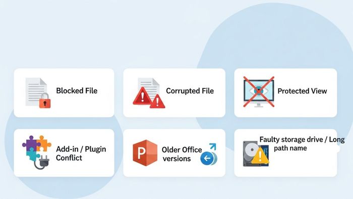 Nguyên nhân gây lỗi Repair khi mở file PowerPoint