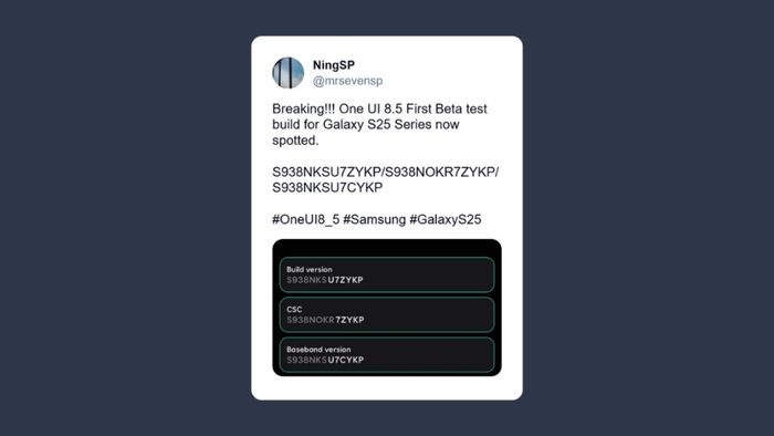 Bản dựng ZYKP chính thức xác nhận Samsung đang đẩy nhanh tiến độ hoàn thiện One UI 8.5 cho Galaxy S25 Ultra.
