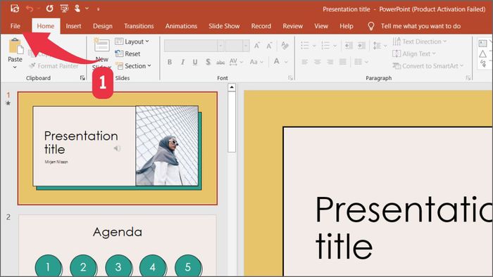 Cách khắc phục lỗi PowerPoint bị Repair: Tắt chế độ Protected View Bước 1