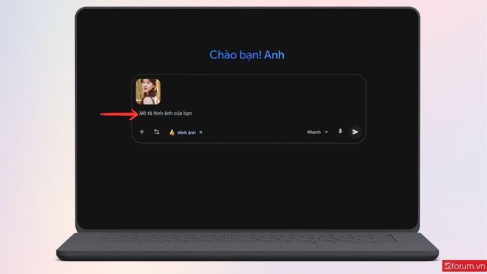 Hoàn tất việc tải ảnh lên Gemini