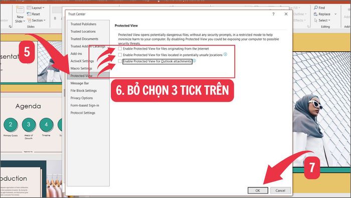 Khắc phục lỗi PowerPoint bị Repair: Tắt chế độ Protected View Bước 4