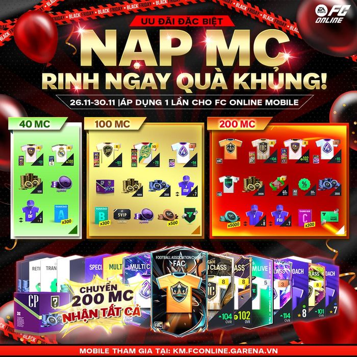 Sự kiện tích lũy nạp MC