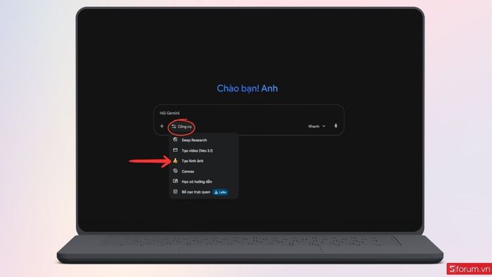 Chọn chế độ tạo hình ảnh để bắt đầu tạo ra các cảnh hậu trường phim độc đáo.