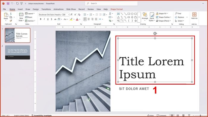 Hướng dẫn thêm hiệu ứng Emphasis trong PowerPoint Bước 1