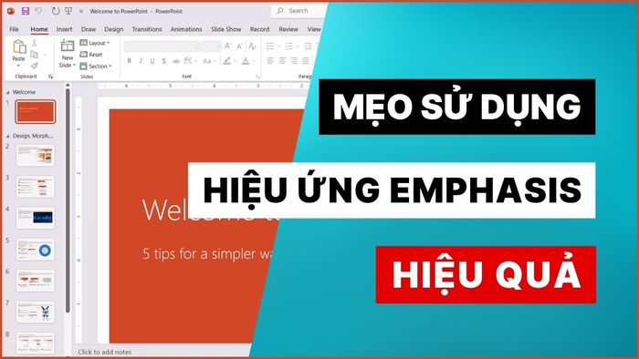Mẹo sử dụng hiệu ứng Emphasis trong PowerPoint một cách hiệu quả