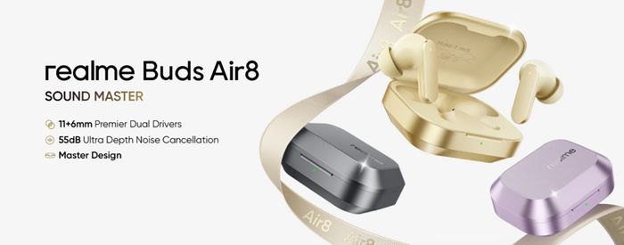 realme đã giới thiệu tai nghe Buds Air 8 mới
