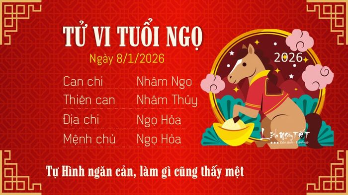 Tử vi hàng ngày 8/1/2026 - Ngọ