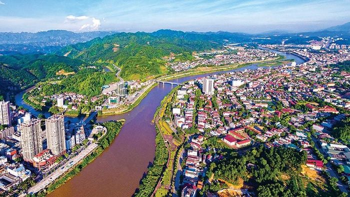 Toàn cảnh TP. Lào Cai nhìn từ góc cao