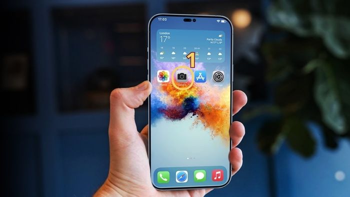 Hướng dẫn bật Flash khi quay video trên iPhone - bước 1
