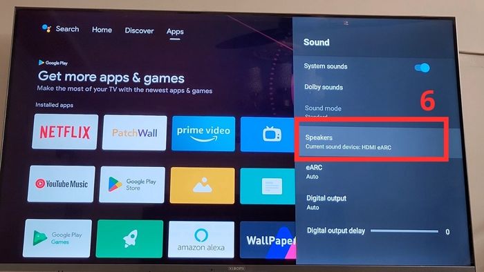 Cách kết nối tivi Xiaomi với loa qua cổng HDMI eARC - Bước 3.1