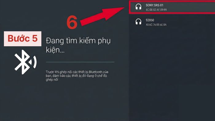 Hướng dẫn kết nối loa Bluetooth với tivi Sony - bước 5