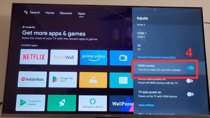 Cách kết nối tivi Xiaomi với loa qua cổng HDMI eARC - Bước 2.2
