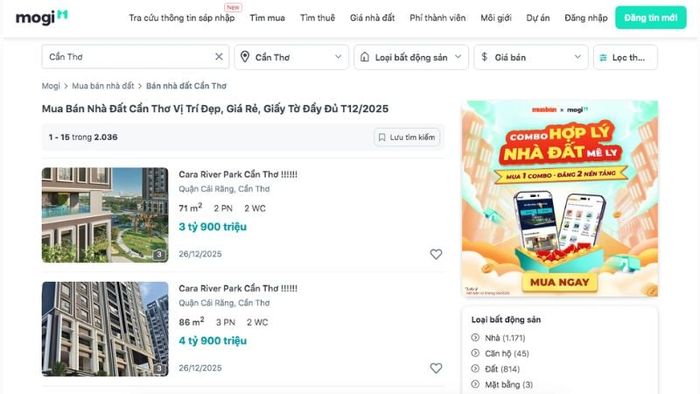 Mua bán nhà đất Cần Thơ minh bạch, giá tốt tại Mytour