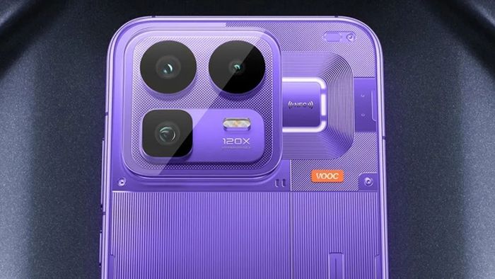 Hình ảnh cận cảnh phần mặt lưng của realme Neo 8