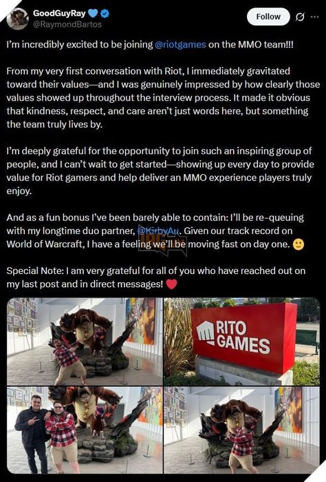 Nhà sản xuất World of Warcraft đầu quân cho Riot Games, tiếp tục làm rộ lên kỳ vọng về game MMO LMHT 3