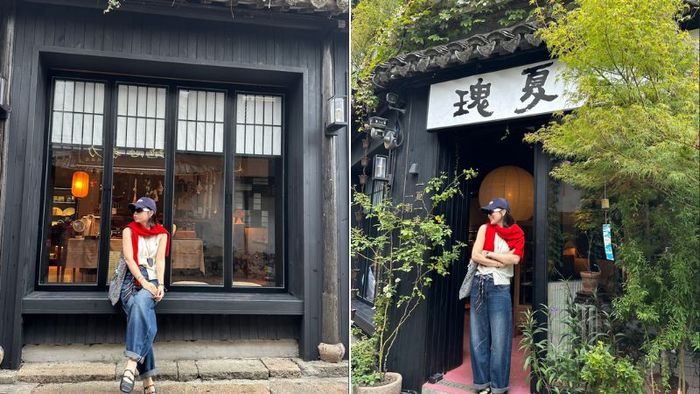 Du khách tận hưởng không gian và chụp ảnh tại Tây Đường.