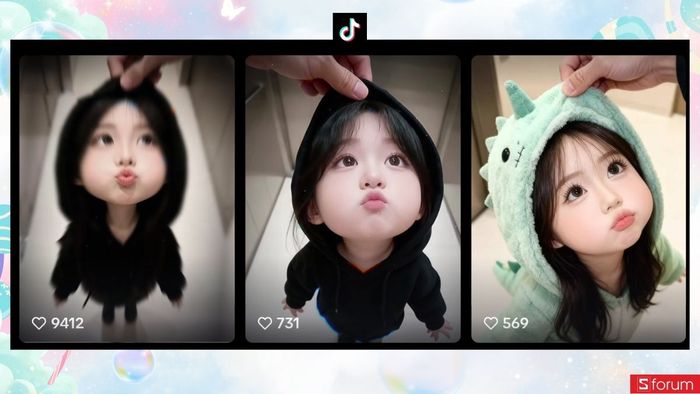 hướng dẫn tạo ảnh đu trend nắm đầu trên TikTok