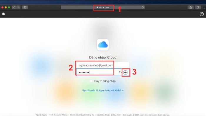 Cách xóa ID Apple trên iPhone cũ từ xa bằng Web – bước 1