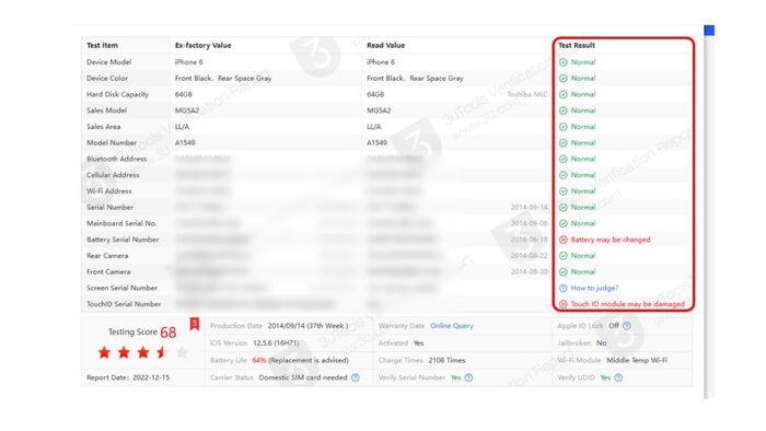 Cách kiểm tra iPhone cũ 99% bằng 3uTools – bước 5