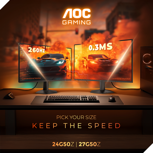 AOC Gaming 24G50Z và 27G50Z - Bộ Đôi Màn Hình 260Hz “Làm Mới” Thị Trường Màn Hình Game Giá Rẻ 5