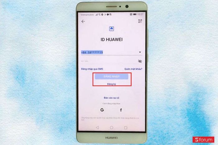 Đăng nhập vào tài khoản ID Huawei của bạn