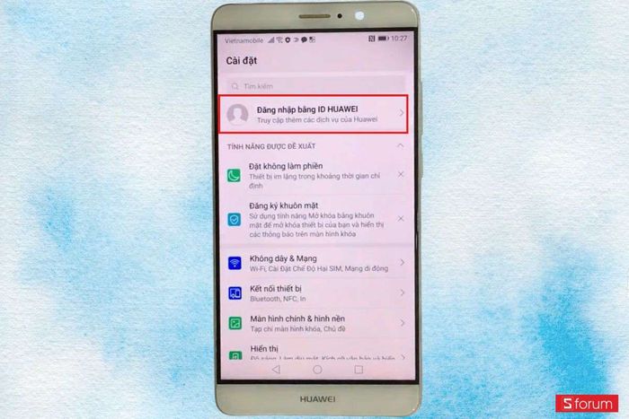 Đăng nhập tài khoản ID Huawei của bạn