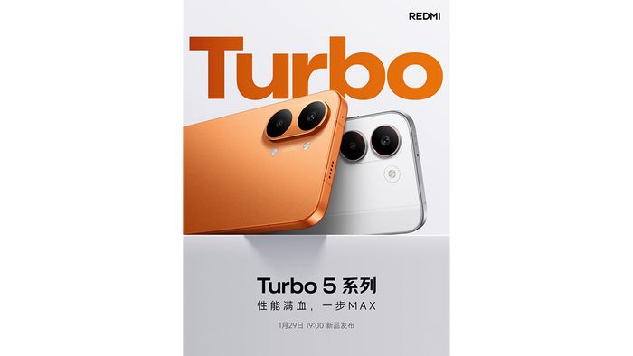 Xiaomi xác nhận sẽ trình làng dòng Redmi Turbo 5 vào ngày 29/1 tới đây.