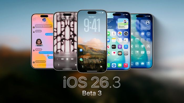 Apple chính thức phát hành bản beta 3 của iOS 26.3