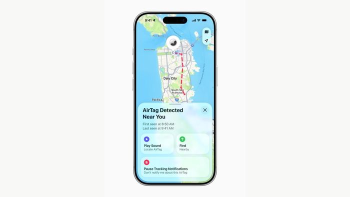 Phần mềm chia sẻ vị trí hành lý đảm bảo tính riêng tư và an toàn tuyệt đối. (Ảnh: Apple)