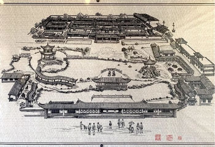 Bản đồ tái hiện tổng thể Chu Gia Hoa Viên
