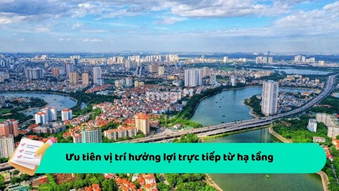 Ưu tiên vị trí hưởng lợi trực tiếp từ hạ tầng