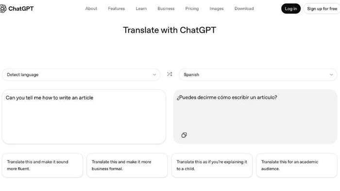  Translate là công cụ dịch thuật mới của OpenAI.