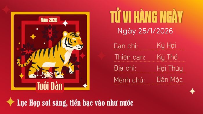 Tử vi hàng ngày 25/1/2026 của tuổi Dần