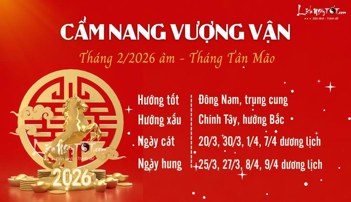 Cẩm nang vượng vận tháng 2 âm lịch 2026
