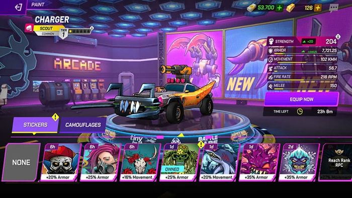 Review Battle Car mang đến một trải nghiệm đua xe bắn súng độc đáo trên nền tảng di động, nơi người chơi được tham gia vào những cuộc đua tốc độ cao kết hợp với yếu tố hành động đầy căng thẳng. Trò chơi được phát triển bởi Tiny Bites, một studio đến từ Chile, và chính thức ra mắt vào tháng 5 năm 2024. Sau chưa đầy một năm, Battle Car đã đạt hơn 7 triệu lượt tải và nhận được nhiều đánh giá tích cực trên Google Play cũng như App Store. Game tập trung vào những trận đấu PvP thời gian thực, nơi người chơi đối đầu trực tiếp trong các bản đồ nhỏ gọn, nhanh và đầy tính cạnh tranh. Người chơi sẽ điều khiển xe, di chuyển linh hoạt trên bản đồ và sử dụng vũ khí để tiêu diệt đối thủ. Mỗi chiếc xe có thể được nâng cấp và tùy chỉnh sao cho phù hợp với phong cách chơi cá nhân, từ tăng tốc độ, tăng cường phòng thủ cho đến vũ khí tấn công mạnh mẽ. Battle Car còn cung cấp nhiều chế độ chơi hấp dẫn như đấu đội, chiếm điểm hay cướp cờ, mang đến một gameplay luôn đổi mới và không nhàm chán. Tổng thể, Battle Car mang lại trải nghiệm giải trí dễ tiếp cận nhưng vẫn đầy chiều sâu, giữ chân người chơi lâu dài. Gameplay của Battle Car mang đậm dấu ấn đua xe chiến đấu với yếu tố multiplayer 4v4, chú trọng vào tính đối kháng trực tiếp giữa người chơi. Thay vì chỉ tập trung vào tốc độ, Battle Car còn yêu cầu người chơi phải sử dụng chiến thuật hợp lý, khi mỗi chiếc xe đều được trang bị vũ khí và có vai trò chiến thuật riêng. Người chơi điều khiển xe, né tránh và phản công, tận dụng địa hình để giành lợi thế. Trò chơi cung cấp ba chế độ chính: Team Deathmatch, Domination và Capture the Flag, mỗi chế độ mang đến một mục tiêu khác nhau, giúp nhịp độ trận đấu không bao giờ bị nhàm chán. Điều thú vị là mỗi mạng sống tương ứng với một chiếc xe, và khi hết xe, người chơi chỉ có thể đứng ngoài quan sát. Hệ thống nâng cấp đóng vai trò quan trọng trong trải nghiệm, với ba phần chính của mỗi chiếc xe: thân xe, súng và vũ khí cận chiến, tất cả đều có thể được cải thiện. Tuy nhiên, mỗi món đồ đều có giới hạn nâng cấp, tạo ra yếu tố chiến thuật khi người chơi phải quyết định liệu có tiếp tục nâng cấp hay chuyển sang trang bị mới. Đây chính là điểm làm cho Battle Car trở thành một tựa game đua xe chiến đấu đậm tính chiến thuật, không chỉ đơn thuần là hành động. Đồ họa 3D cel-shading của trò chơi rất bắt mắt và dễ tiếp cận, với phong cách hoạt hình nổi bật. Trò chơi có hình ảnh tươi sáng, dễ nhìn và không quá phức tạp về chi tiết kỹ thuật, phù hợp với nhiều đối tượng người chơi, kể cả những ai không quen với các game có đồ họa quá chân thực. Các chiếc xe được thiết kế chi tiết, từ kiểu dáng, màu sắc đến hiệu ứng khi di chuyển và tấn công. Hệ thống bản đồ trong game cũng rất đa dạng, với các bối cảnh như khu công nghiệp, sa mạc hay thành phố tương lai, giúp người chơi không bao giờ cảm thấy nhàm chán dù chơi lâu. Âm thanh và nhạc nền tạo ra không khí sôi động cho mỗi trận đấu. Mặc dù âm thanh không quá nổi bật về sự sáng tạo, nhưng việc tối giản âm thanh giúp người chơi dễ dàng tập trung vào trận đấu mà không bị phân tâm bởi các hiệu ứng âm thanh giống nhau. Phần nhạc nền với tiết tấu nhanh, mang phong cách điện tử hiện đại, tạo nên sự căng thẳng và khích lệ người chơi phản xạ nhanh hơn trong những pha hành động kịch tính. Cơ chế “1 Life – 1 Car” là một yếu tố quan trọng trong chiến thuật, khi mỗi chiếc xe đại diện cho một mạng sống. Người chơi phải biết tính toán khi nào nên dùng xe nào và khi nào nên dành xe cho giai đoạn sau. Hệ thống vật phẩm hỗ trợ trên bản đồ cũng rất hấp dẫn, các vật phẩm như tăng giáp, hồi máu hay tích năng lượng không xuất hiện ngẫu nhiên, mà được đặt ở những vị trí có thể gây ra rủi ro. Chính điều này tạo ra nhiều tình huống kịch tính, khi người chơi phải quyết định có nên mạo hiểm để thu thập các vật phẩm này hay không. Một số nhược điểm của trò chơi là yếu tố pay-to-win, khi nhiều phụ kiện mạnh chỉ có thể mua bằng tiền thật, tạo ra sự bất công giữa người chơi nạp tiền và người chơi không trả tiền. Bên cạnh đó, quảng cáo sau mỗi trận đấu, đặc biệt là khi giành chiến thắng, cũng là một yếu tố gây phiền toái. Tuy nhiên, tổng thể, Battle Car vẫn là một tựa game đua xe bắn súng rất đáng chơi với gameplay hấp dẫn, đồ họa đẹp và chiến thuật sâu sắc, mặc dù vẫn tồn tại một số yếu tố cần cải thiện.