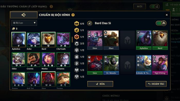 Hướng dẫn xây dựng đội hình Bard Đấu Sĩ hoàn chỉnh