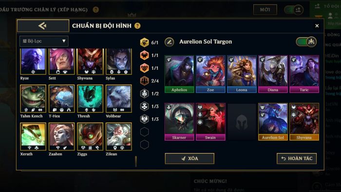 Hướng dẫn xây dựng đội hình Aurelion Sol Targon hoàn chỉnh