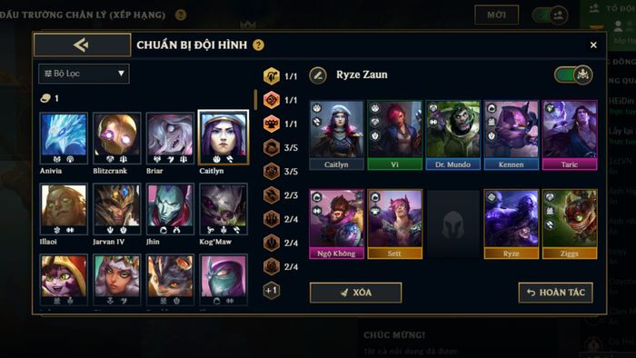 Hướng dẫn tạo đội hình Ryze Zaun hoàn chỉnh