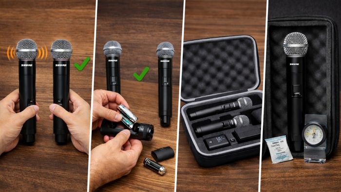Lưu ý giúp tăng tuổi thọ micro không dây Shure