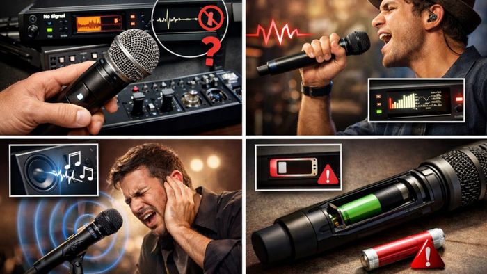 Tại sao micro không dây không hút tiếng