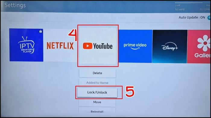 Hướng dẫn khóa YouTube trên tivi Samsung bằng mã PIN