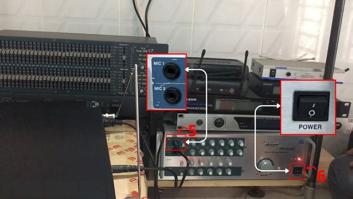 Cách kết nối đầu thu với hệ thống âm thanh – bước 5