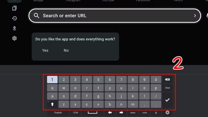 Cách vào Google trên trình duyệt tivi Samsung