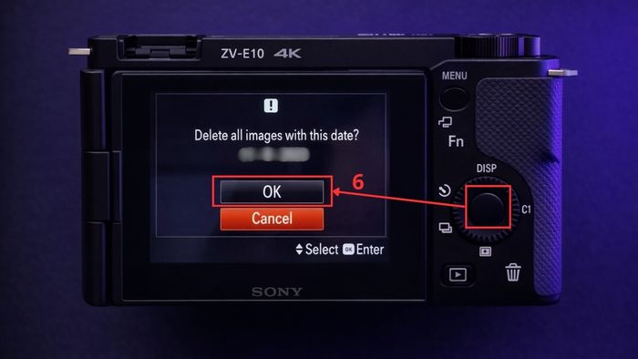 Xóa nhiều ảnh trên máy Sony theo ngày hoặc theo folder - bước 3