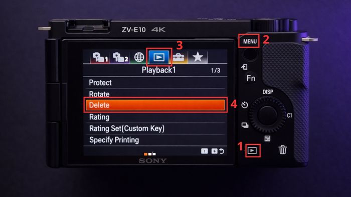 Xóa nhiều ảnh bằng cách chọn ảnh (Multiple Images) - bước 1