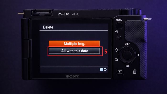 Xóa nhiều ảnh trên máy Sony theo ngày hoặc theo folder - bước 2