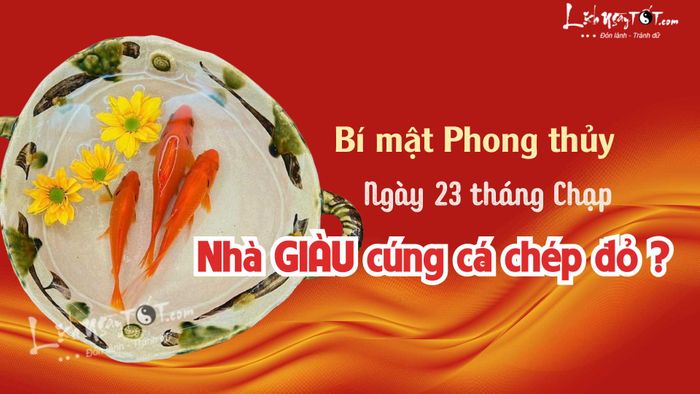Cúng cá chép đỏ vào ngày 23 tháng Chạp