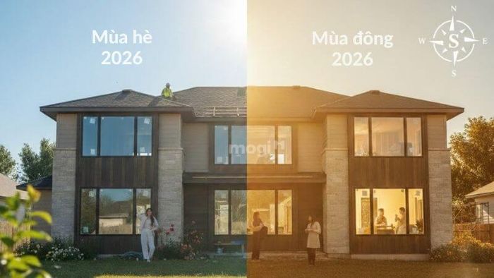 Việc xây dựng nhà hướng Nam giúp không gian ấm áp vào mùa đông và mát mẻ vào mùa hè, rất phù hợp với khí hậu nóng ẩm của Việt Nam.