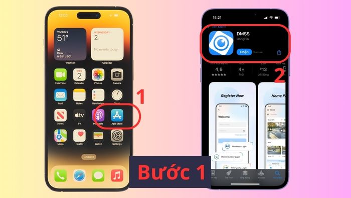 Hướng dẫn cài đặt camera Dahua trên điện thoại - Bước 1