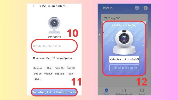 Hướng dẫn cài đặt camera Yoosee trên điện thoại - Bước 3